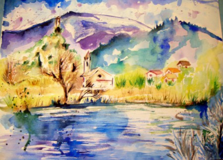 village 46 x 61 cm