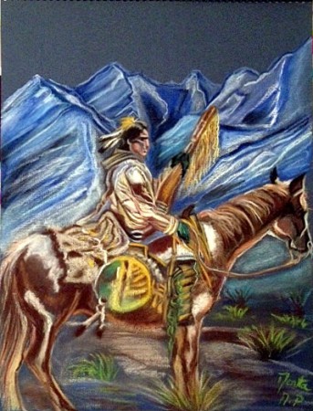 L'indien 30 x 40 cm